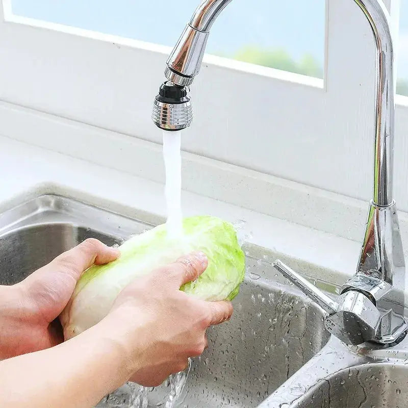 360° Rotating Kitchen Faucet with Pressurized Anti-Splash Extended Filter Foam Universal Sprayer