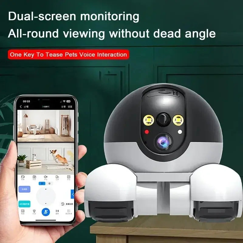 1080P HD WiFi IP Surveillance Camera with PTZ Auto Tracking for Baby and Pet Monitoring in Smart Homes