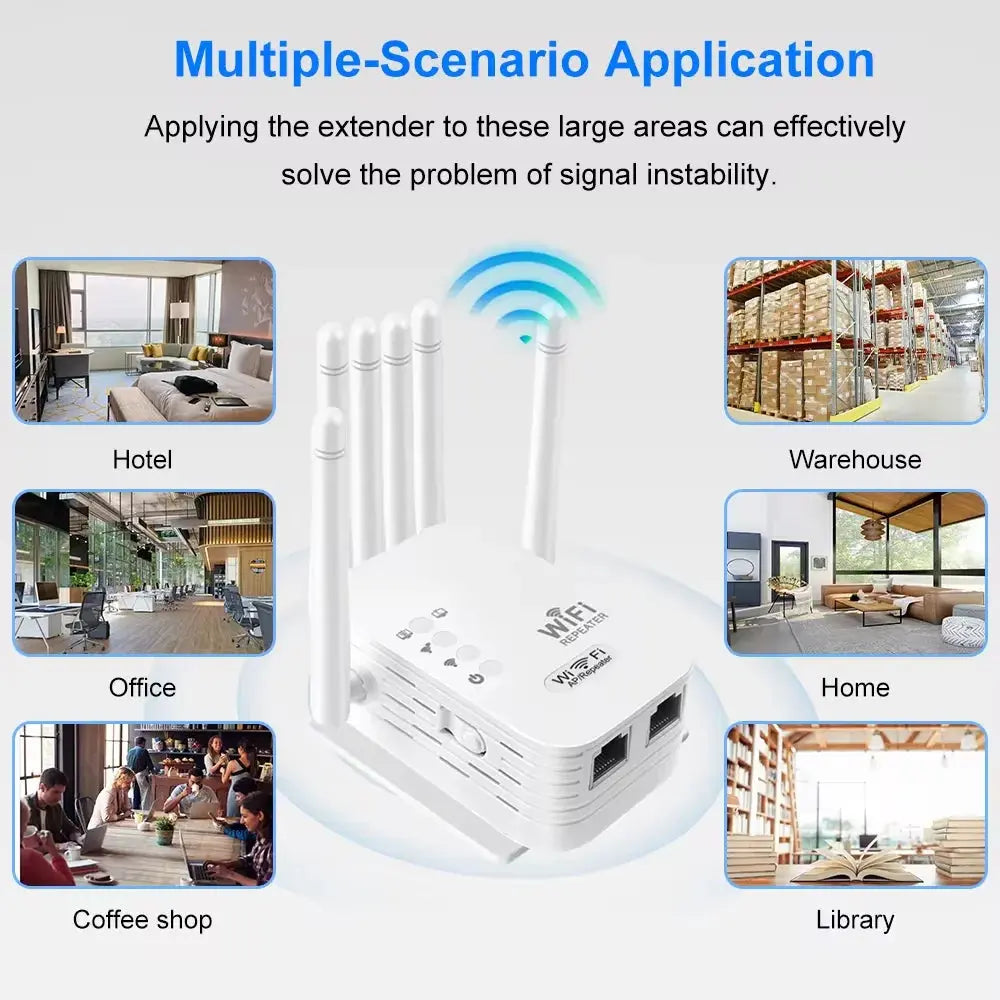 1200Mbps Dual-Band Wireless WiFi Repeater and Signal Amplifier, 802.11n Long Range WiFi Extender