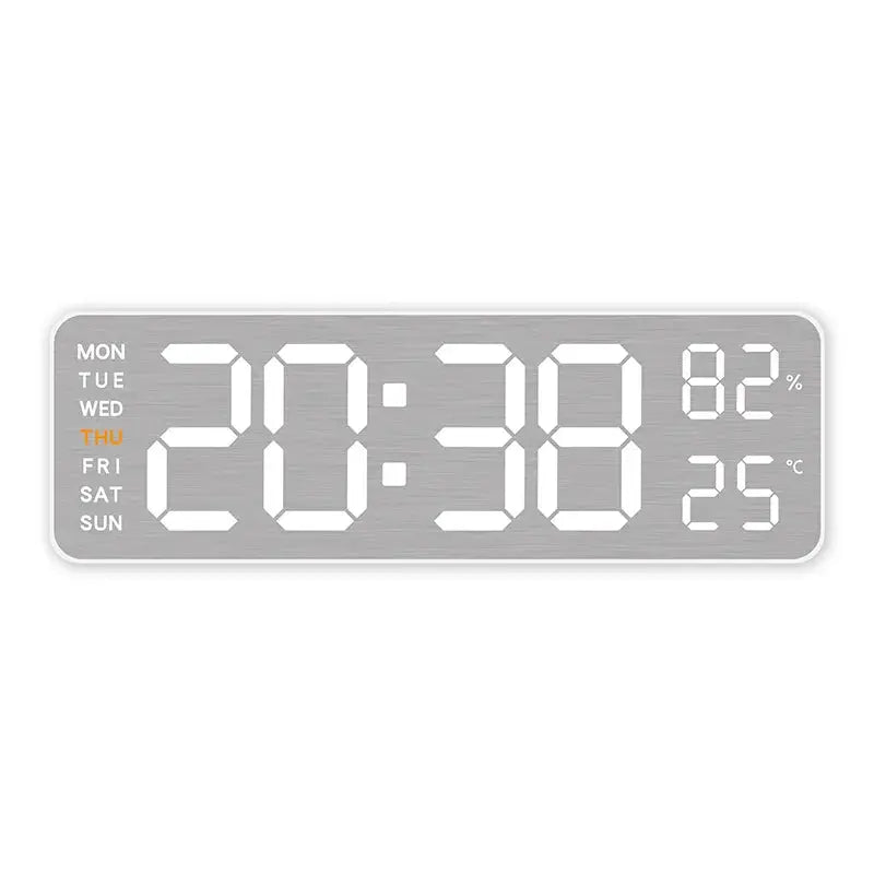 USB-Powered 9-Inch Digital Wall Clock with Temperature and Humidity Display