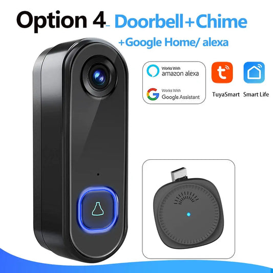 TUYA Wireless Outdoor Video Doorbell Camera with 1080P Resolution