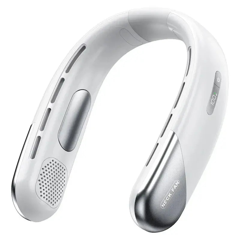 Portable 10,000mAh Bladeless Neck Fan - Silent, USB Rechargeable, Adjustable 3-Speed Wireless Neck Cooler