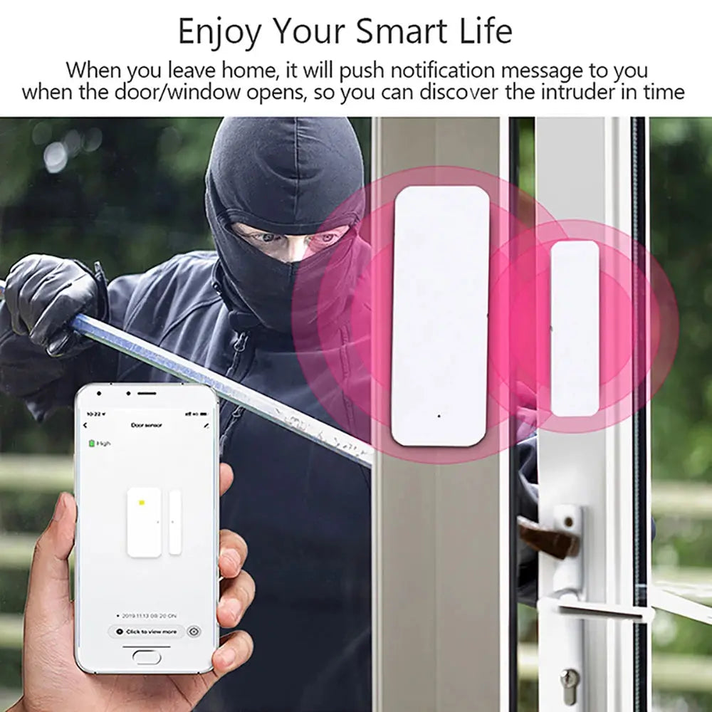 Tuya WiFi Zigbee Window and Door Sensor - Smart Home Open/Closed Detectors