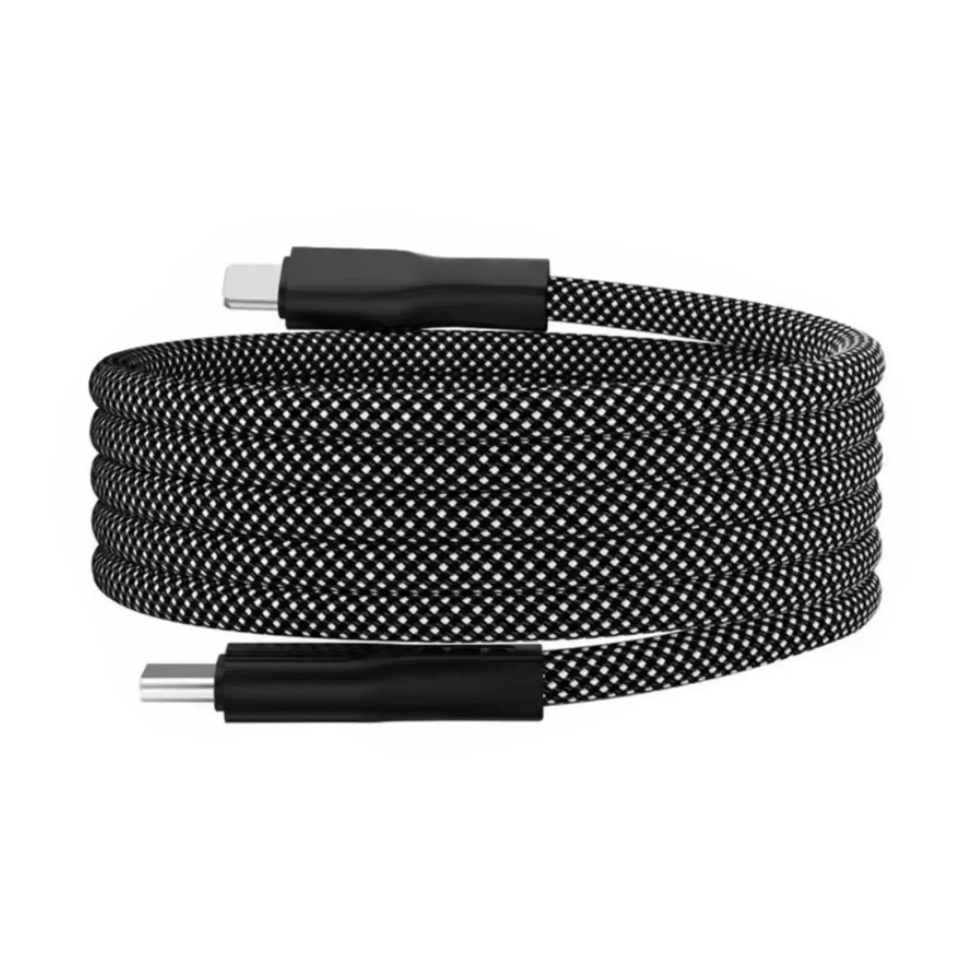 100W Magnetic USB-C Charging Cable, 1M Nylon Braided Fast Charge Cord