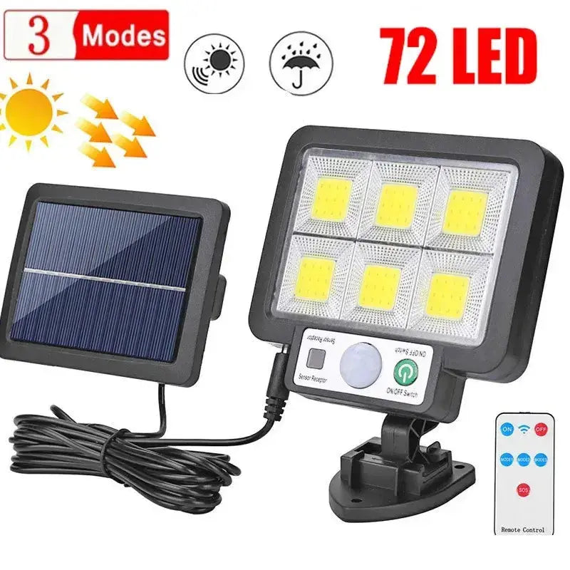 LED Solar Split Wall Lamp with Motion Sensor - 3 Modes Outdoor Waterproof