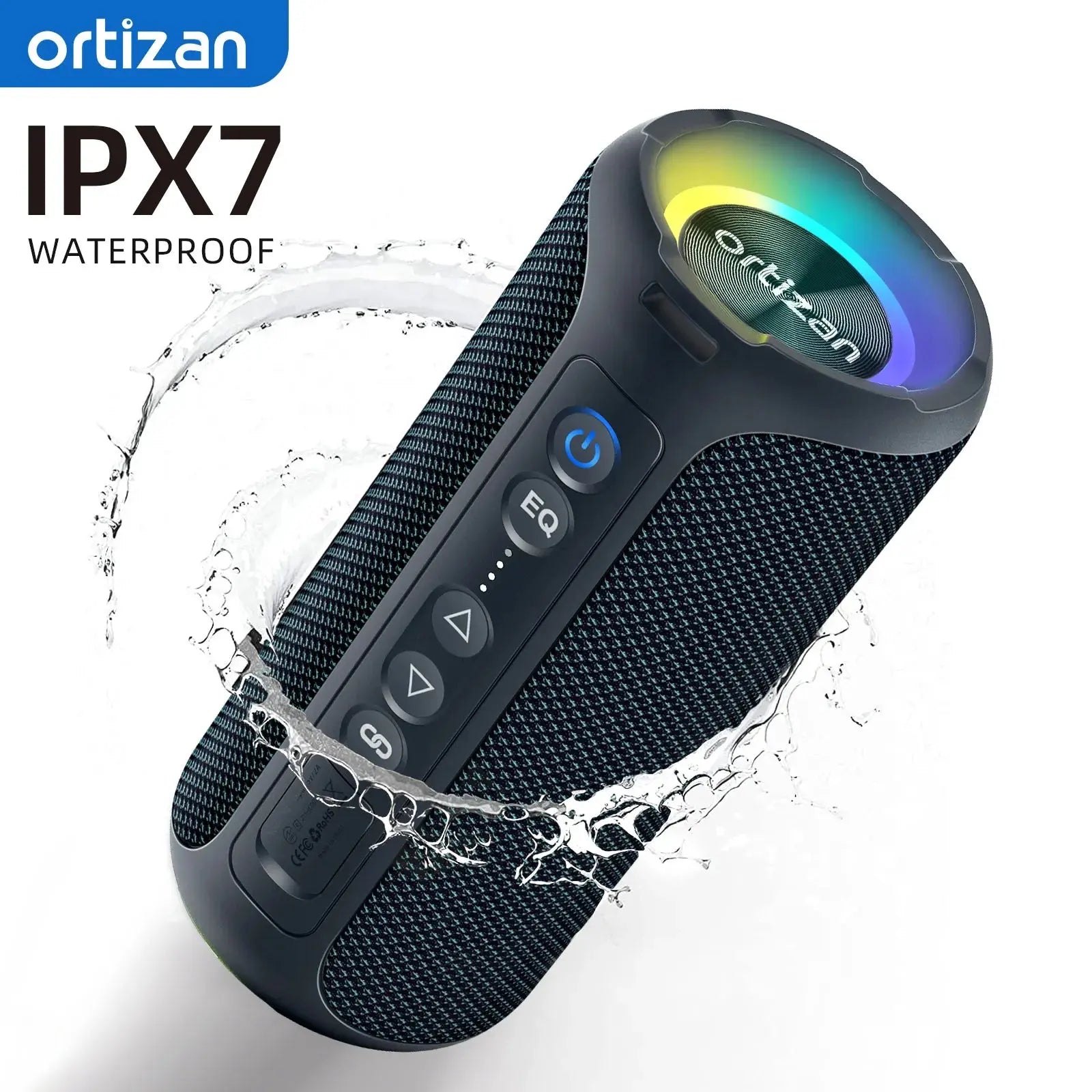 40W Portable Bluetooth Speakers with Enhanced Bass, 30-Hour Battery Life, IP7 Waterproof Rating