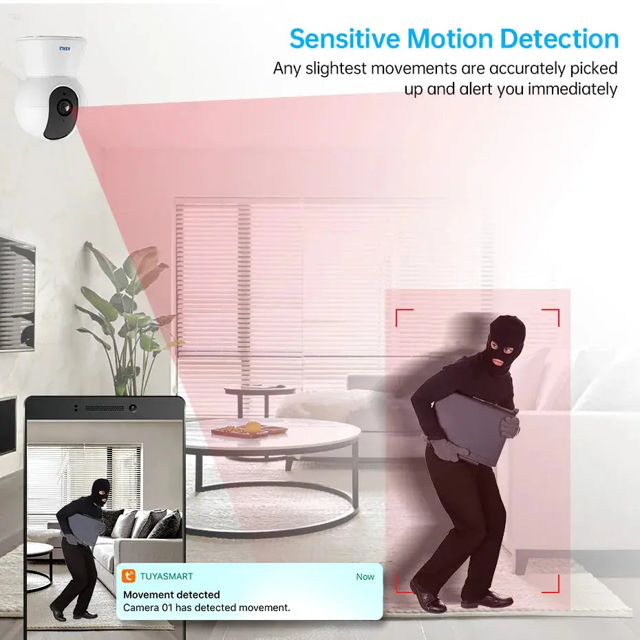KERUI Mini Indoor Wireless 5MP Tuya Smart Wi-Fi IP Camera with Auto Tracking