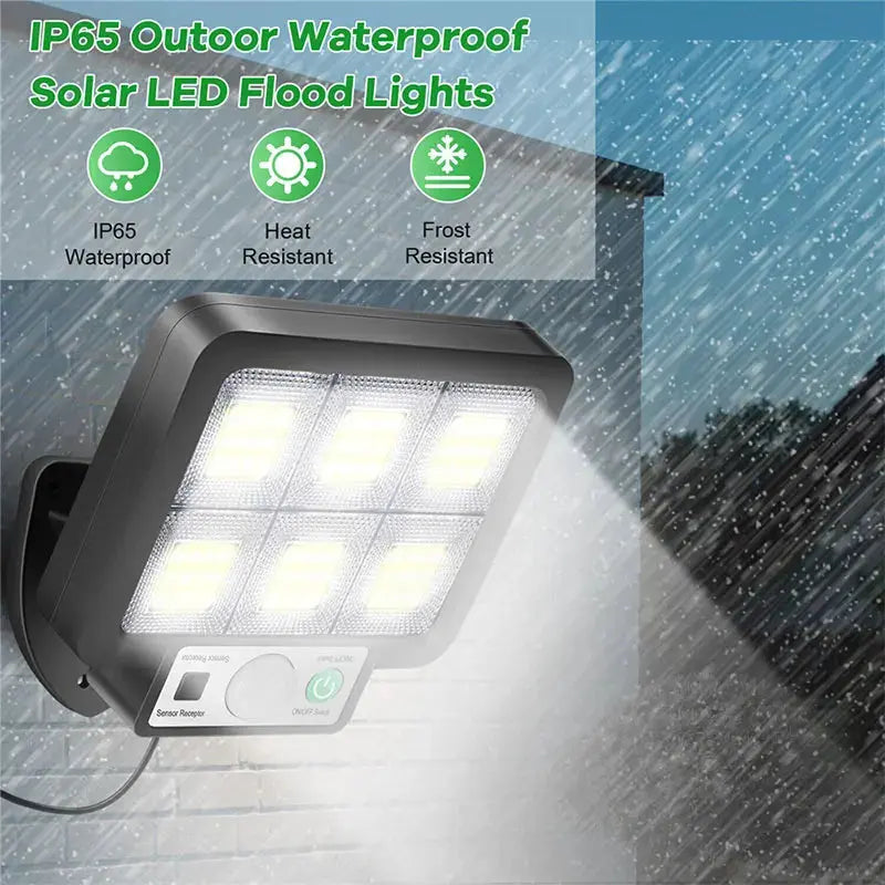 LED Solar Split Wall Lamp with Motion Sensor - 3 Modes Outdoor Waterproof