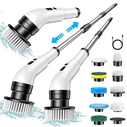 Wireless 9-in-1 Electric Cleaning Brush with Telescopic Handle