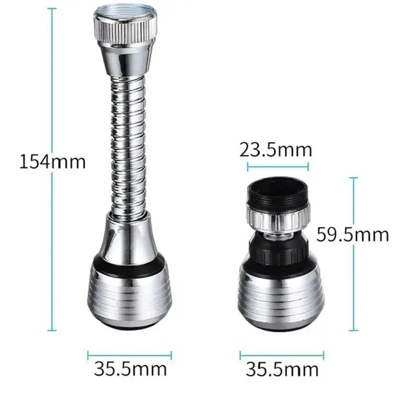 360° Rotating Kitchen Faucet with Pressurized Anti-Splash Extended Filter Foam Universal Sprayer