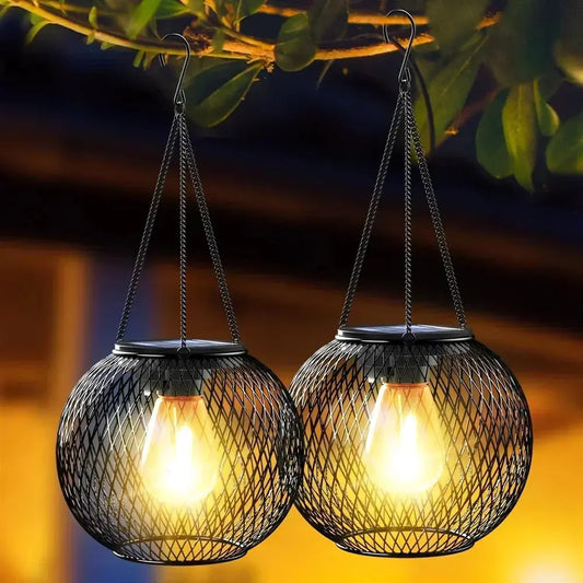 Outdoor Solar Lantern - Waterproof Decorative Hanging Lights for Gardens and Yards