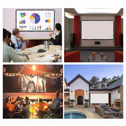 16:9 Portable HD Projector Screen - Available in 60/72/84/100/120/150 Inch
