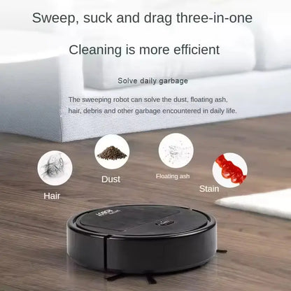 Advanced 3-in-1 Rechargeable Mini Vacuum Cleaner Robot for Efficient Cleaning Solutions