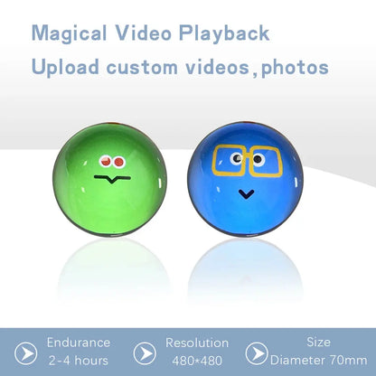 Customizable Video Glass Ball Lamp - Spherical Pixel Display with Detachable Screen for Personalized Gifts