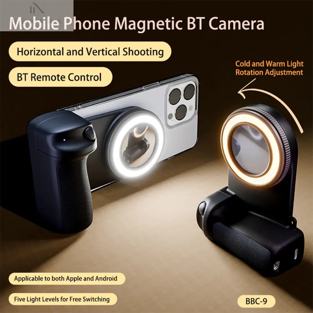 Magnetic Bluetooth-Compatible Camera Shutter Grip 