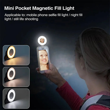 Magnetic Clip-On LED Ring Fill Light 