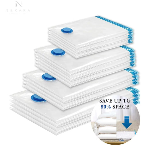 Maximize Your Space with Our 5-Pack Premium Vacuum Storage Bags for Comforters, Blankets, and Clothing - Ideal Compression Solution for Travel and Home Organization