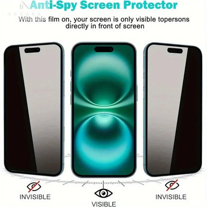 Premium Privacy Automatic Screen Protector for iPhone 14/15/16/17 Pro Max Plus and Air