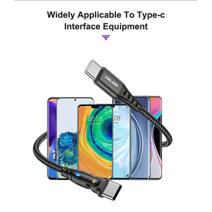 Premium USB-C to Type-C Fast Charging and Data Sync Cable for iPhone 15 and Samsung Devices - Available in 1M and 2M Lengths