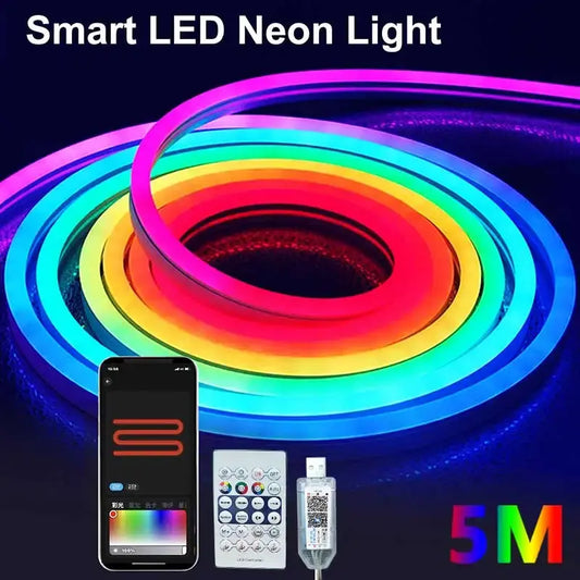 Bluetooth Neon LED Strip Lights - (1M, 2M, 3M, 5M)