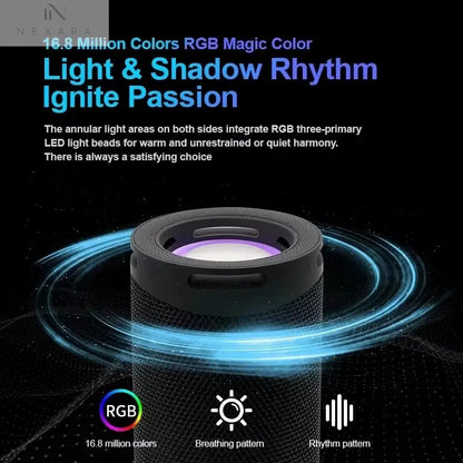 TG289 Premium Portable Bluetooth Speaker - Waterproof, 1800mAh Battery, Double Bass, AUX & TF Card Support with LED Lighting