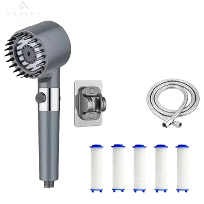 Three-Speed Adjustable Portable Showerhead Massage Function and Water Filter Nexara Living