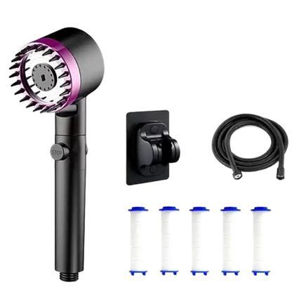 Three-Speed Adjustable Portable Showerhead Massage Function and Water Filter Nexara Living