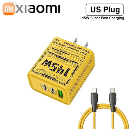 Xiaomi 145W Triple Port Ultra-Fast Charging Adapter - Versatile Power Solution for Huawei, iPhone, and Samsung Devices