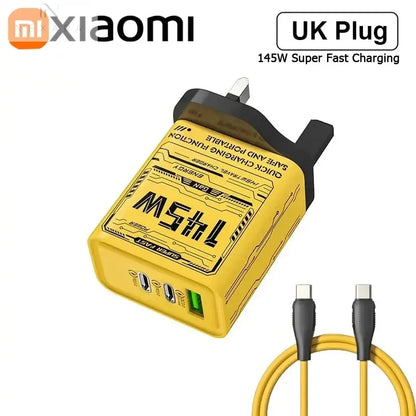 Xiaomi 145W Triple Port Ultra-Fast Charging Adapter - Versatile Power Solution for Huawei, iPhone, and Samsung Devices