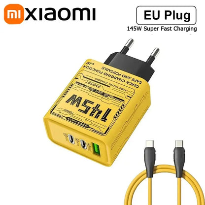 Xiaomi 145W Triple Port Ultra-Fast Charging Adapter - Versatile Power Solution for Huawei, iPhone, and Samsung Devices