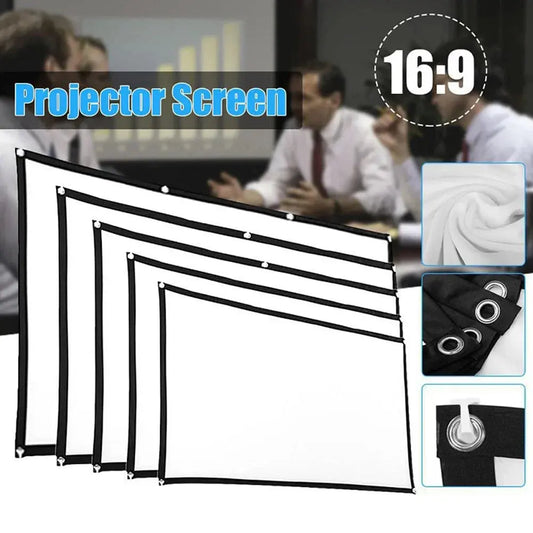 16:9 Portable HD Projector Screen - Available in 60/72/84/100/120/150 Inch
