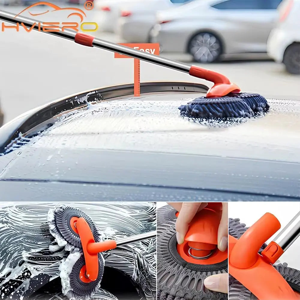 Multipurpose Car Cleaning Kit - Microfiber Brush, Mop, Sponge, and Wipe