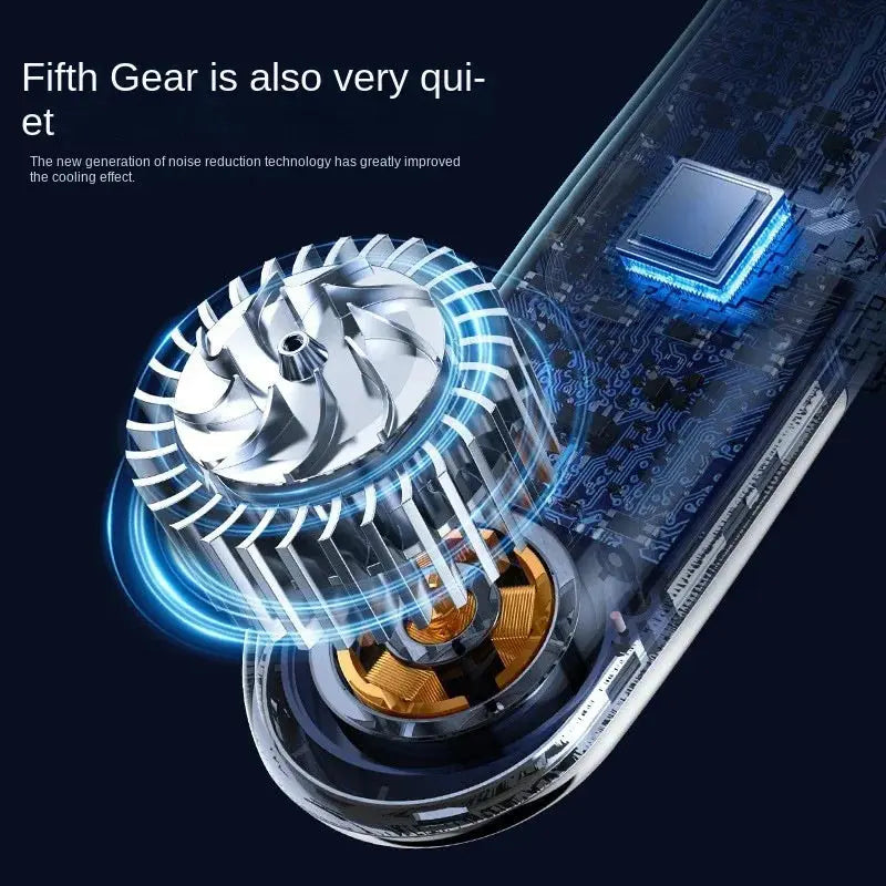 Portable 10,000mAh Bladeless Neck Fan - Silent, USB Rechargeable, Adjustable 3-Speed Wireless Neck Cooler