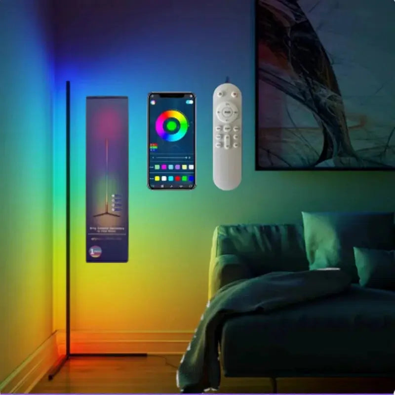 Smart RGB Floor Lamp with Music Synchronization and App Control