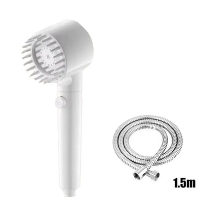 Three-Speed Adjustable Portable Showerhead with Massage Feature and Filter