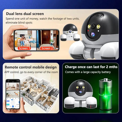 1080P HD WiFi IP Surveillance Camera with PTZ Auto Tracking for Baby and Pet Monitoring in Smart Homes