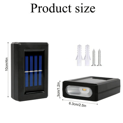 Solar Wall and Fence Lights - LED Outdoor Waterproof Sconces with Dusk to Dawn Sensor (1-12 PCS)