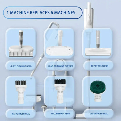 370ml Multifunctional Electric Steam Mop with 1500W Sterilization and Mite Removal