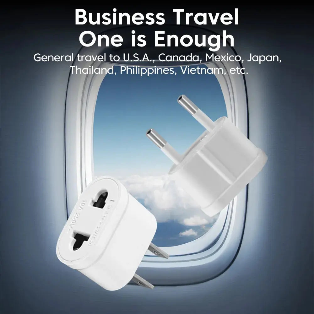 Universal Travel Power Plug Adapter for US to EU, UK, AU