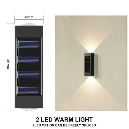 Solar Wall and Fence Lights - LED Outdoor Waterproof Sconces with Dusk to Dawn Sensor (1-12 PCS)