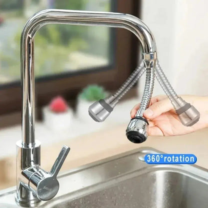 360° Rotating Kitchen Faucet with Pressurized Anti-Splash Extended Filter Foam Universal Sprayer