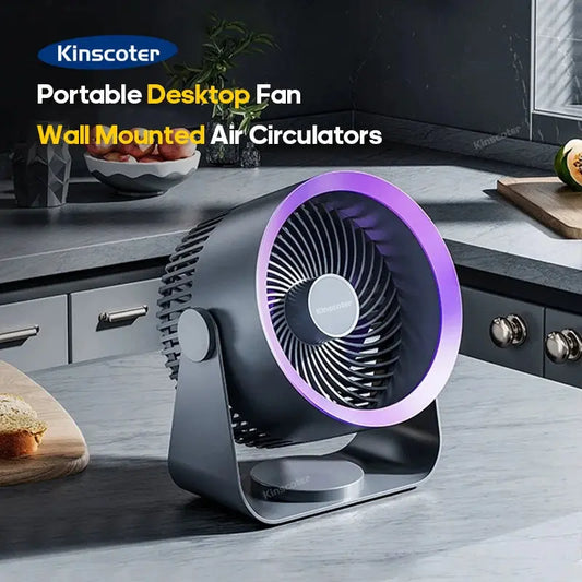 Wireless Multifunctional Electric Fan Circulator - Portable, Quiet Air Cooler
