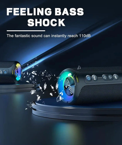 40W Portable Bluetooth Speakers with Enhanced Bass, 30-Hour Battery Life, IP7 Waterproof Rating