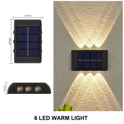 Solar Wall and Fence Lights - LED Outdoor Waterproof Sconces with Dusk to Dawn Sensor (1-12 PCS)