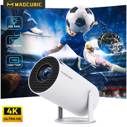HY300 PRO 4K Projector with Android 11, Dual WiFi 6, 290 ANSI Lumens, Allwinner H713, Bluetooth 5.0, 1080P