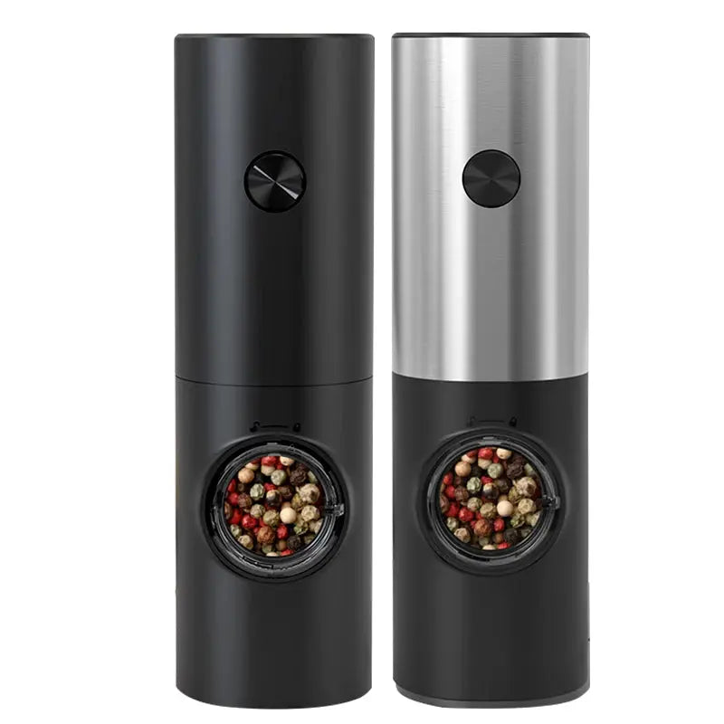 Electric Automatic Pepper and Salt Grinder Set with Base