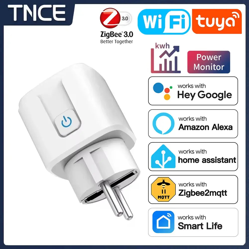TUYA Smart Plug - WiFi/Zigbee 3.0 Socket, 16A/20A