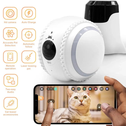 XBO R2 HD Pet Camera Companion Robot with AI Recognition and Two-Way Voice Functionality