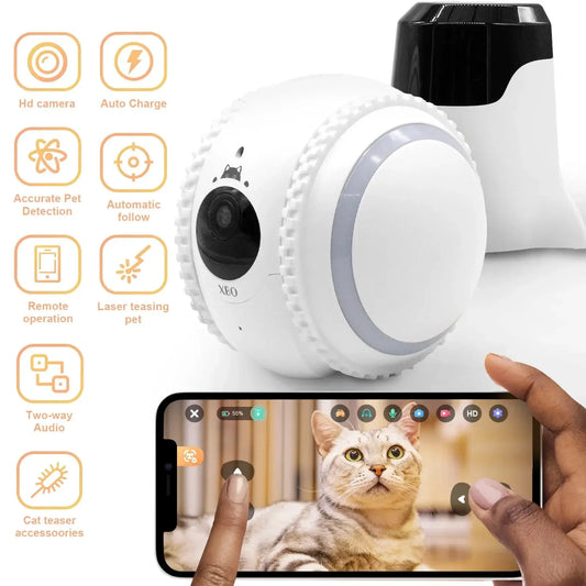 XBO R2 HD Pet Camera Companion Robot with AI Recognition and Two-Way Voice Functionality