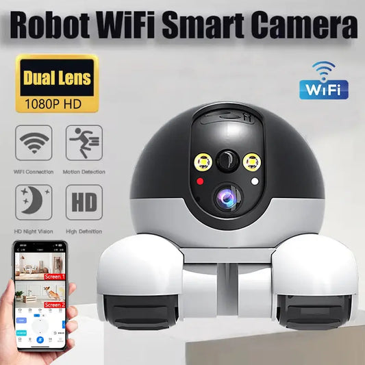 1080P HD WiFi IP Surveillance Camera with PTZ Auto Tracking for Baby and Pet Monitoring in Smart Homes